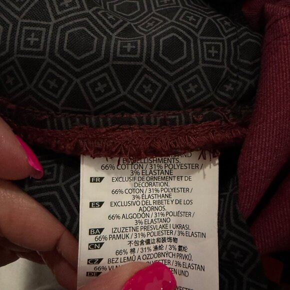 5.11‎ Tactical Women's Defender-Flex Maroon Pant Slim Fit Size 4 NWT - Picture 7 of 10